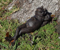 Bellaa 25686 Napping Frog Statue Relax Resting Meditating Zen Garden Buddha Sculpture Yoga Contented Talisman Gift Feng Shui Vastu Figurine 12 Inch