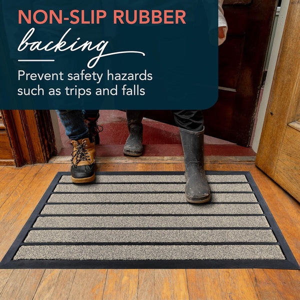 Ubdyo Extra Durable Door Mat - Dirt Trapping Outdoor Welcome Mats - Non-Slip Outdoor Indoor Entrance - Low Profile Front Doormat (30" X 17",