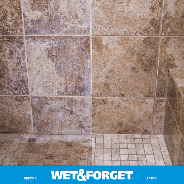 Wet & Forget Shower Cleaner Spray Multi-Surface Weekly Application Requires No Scrubbing, Bleach-Free Formula, Ready to Use, Vanilla Scent, 3