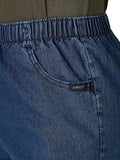 Chic Classic Collection Women's Stretch Elastic Waist Pull-On Legging Pant 16 Petite Mid Shade Denim