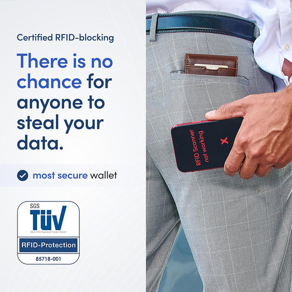 TRAVANDO Mens Slim Wallet with Money Clip AUSTIN RFID Blocking Bifold Credit Card Holder for Men with Gift Box