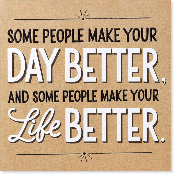 American Greetings Thank You Card (Day Better) 6.25 inches x 6.25 inches