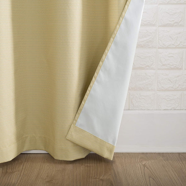 Sun Zero Cooper Thermal Insulated Energy Efficient Grommet Curtain Panel, 40" x 63", Flax Flax Gold 40"W x 63"L (Pack of 1)