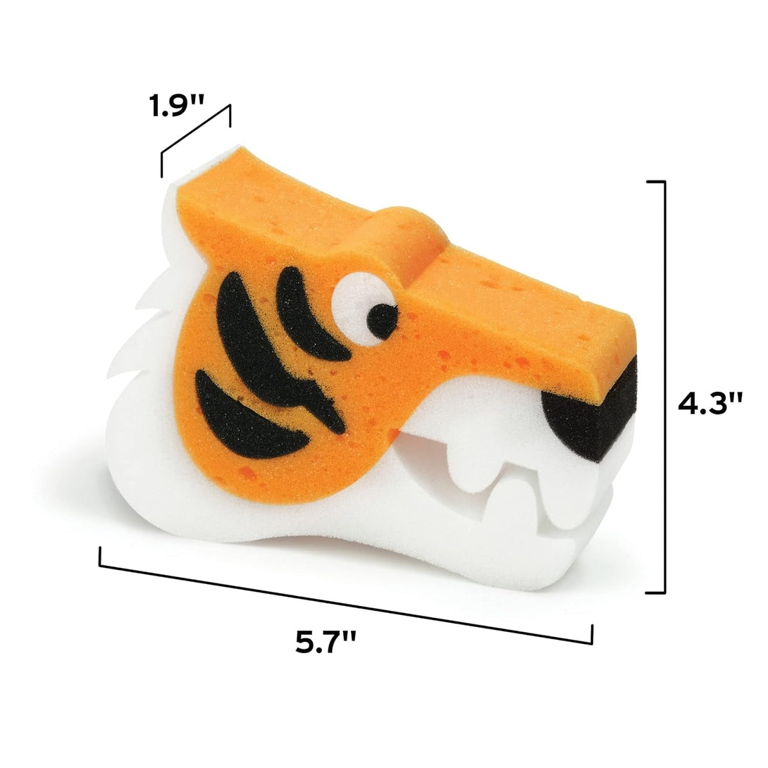 Genuine Fred Bath Biters, Children'S Bath Sponge, Tiger