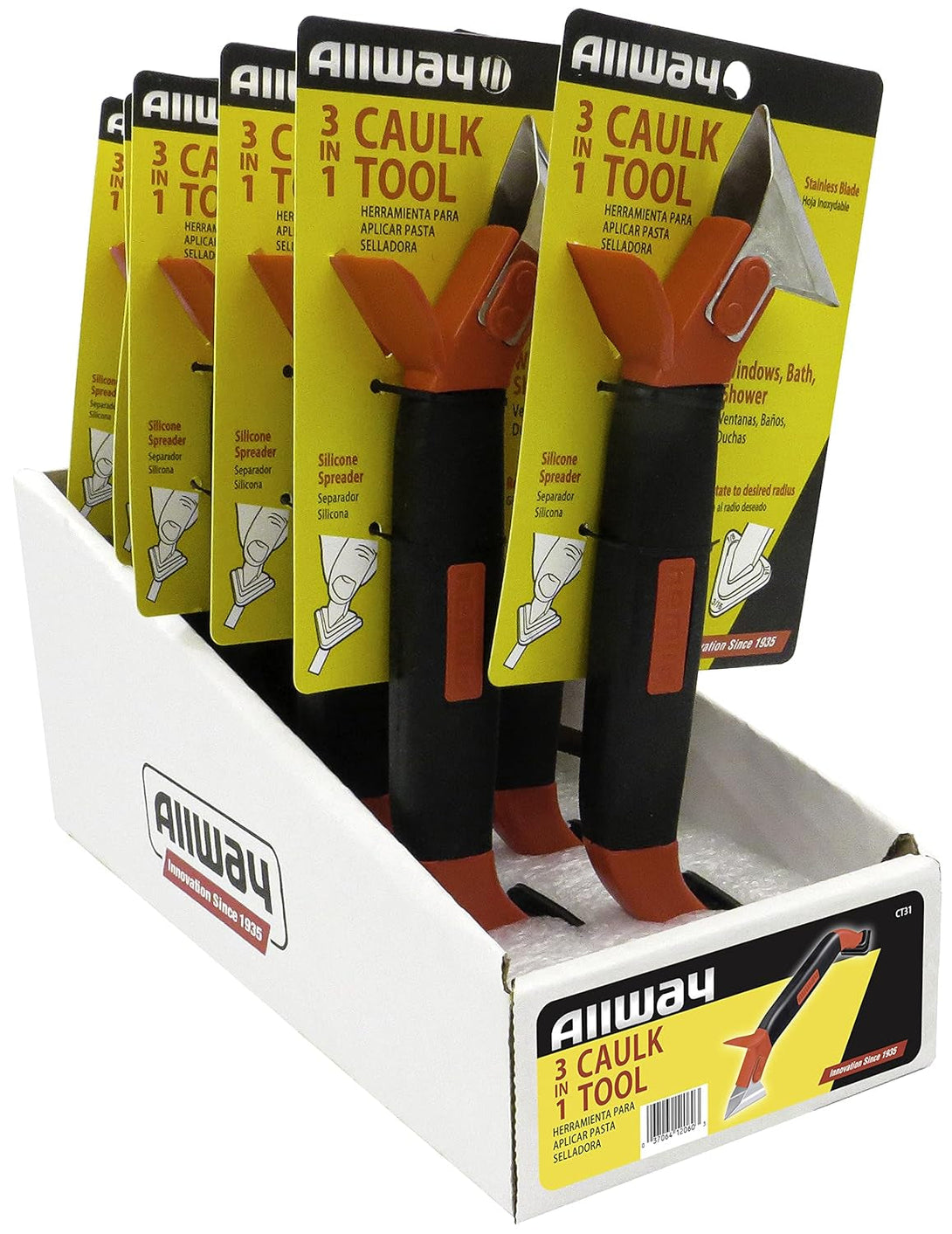 ALLWAY CT31 3-In-1 Caulk Tool for Removal and Application