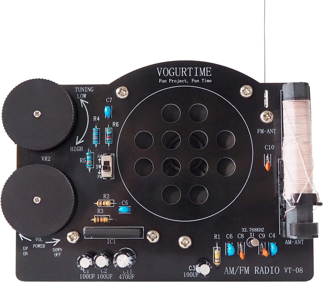 AM FM Radio Kit Soldering Project Kit for Learning Practicing Teaching Electronics, Great STEM Project and Gift, New Version