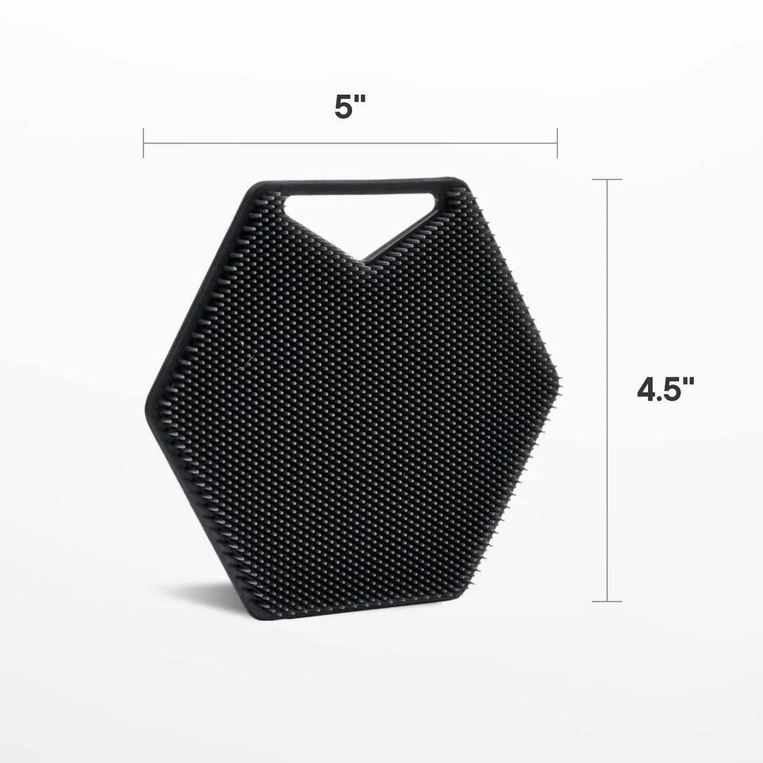 Tooletries - Body Scrubber - Exfoliates & Deep Cleans - Silicone Shower & Bathroom Accessory with Bespoke Bristles and Ergonomic Handles - Charcoal