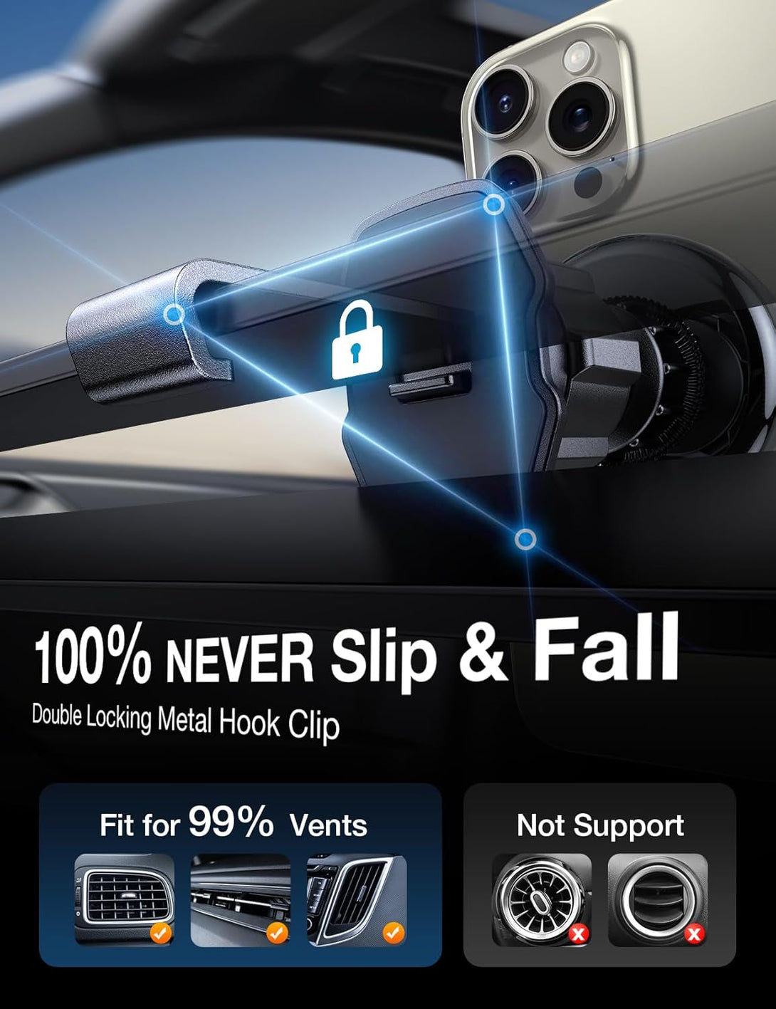 AKESEPE for Magsafe Car Mount [2025 Strongest Magnet Power] Magnetic Phone Holder for Car Vent 360° Rotation Magnetic Car Phone Holder Mount for Iphone 16 Pro Max 15 14 13 plus Mini