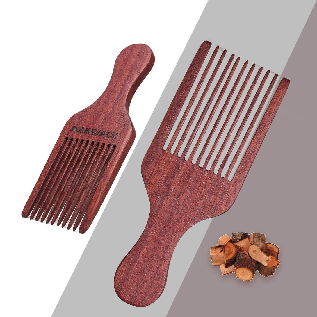 Beard Pick for Men- Wooden Comb Afro Hair Lift Combs