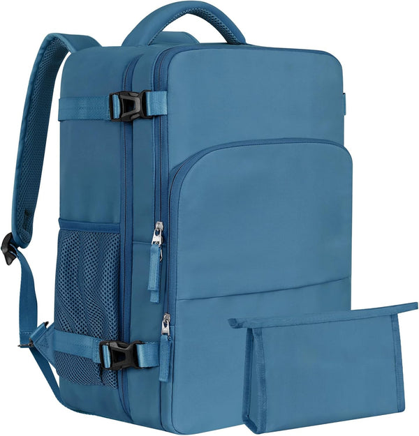 Travel Backpack for Men, Flight Approved Person Item Bag, Carry on Backpack, Lightweight Casual Daypack, College Backpack Fits 16.5 Inch Laptop, Dark Blue