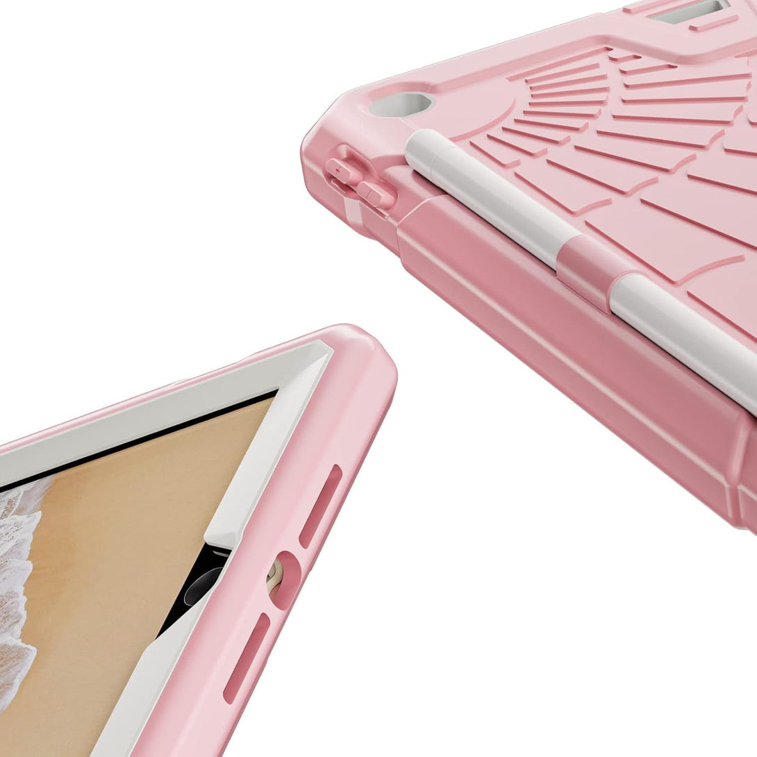 SIBEITU Ipad 9.7 Inch Case for Kids | Ipad 6Th Generation Cases with Stand | Ipad 5Th Generation Case W/Pencil Holder 2018/2017 | Slim Shockproof Protective Case for Ipad 9.7 Inch 5Th/6Th Gen Pink