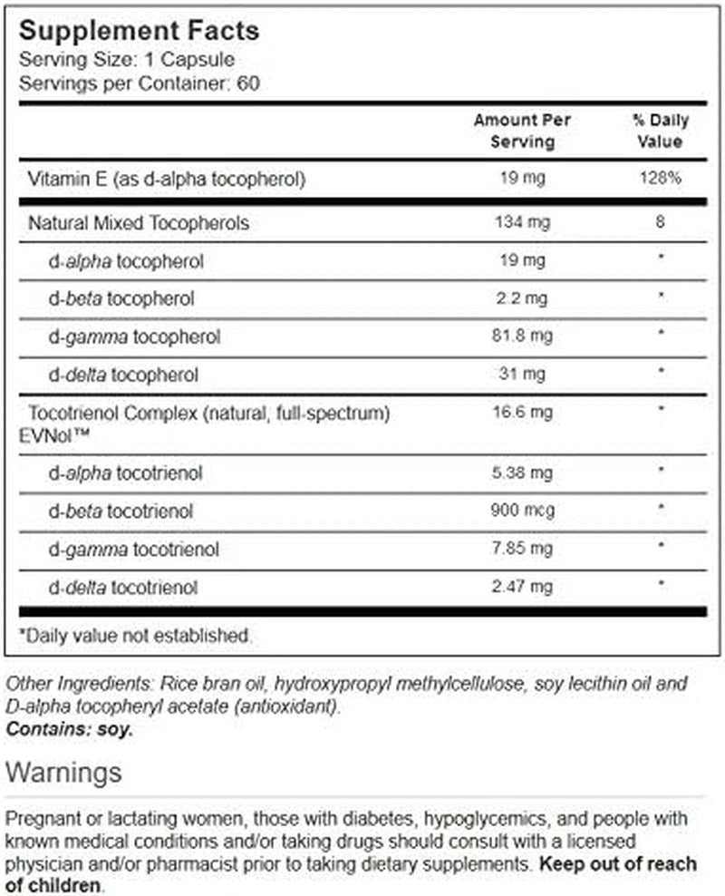 Vitacost Vitamin E & Tocotrienol Complex - 60 Liquid Vegetarian Capsules