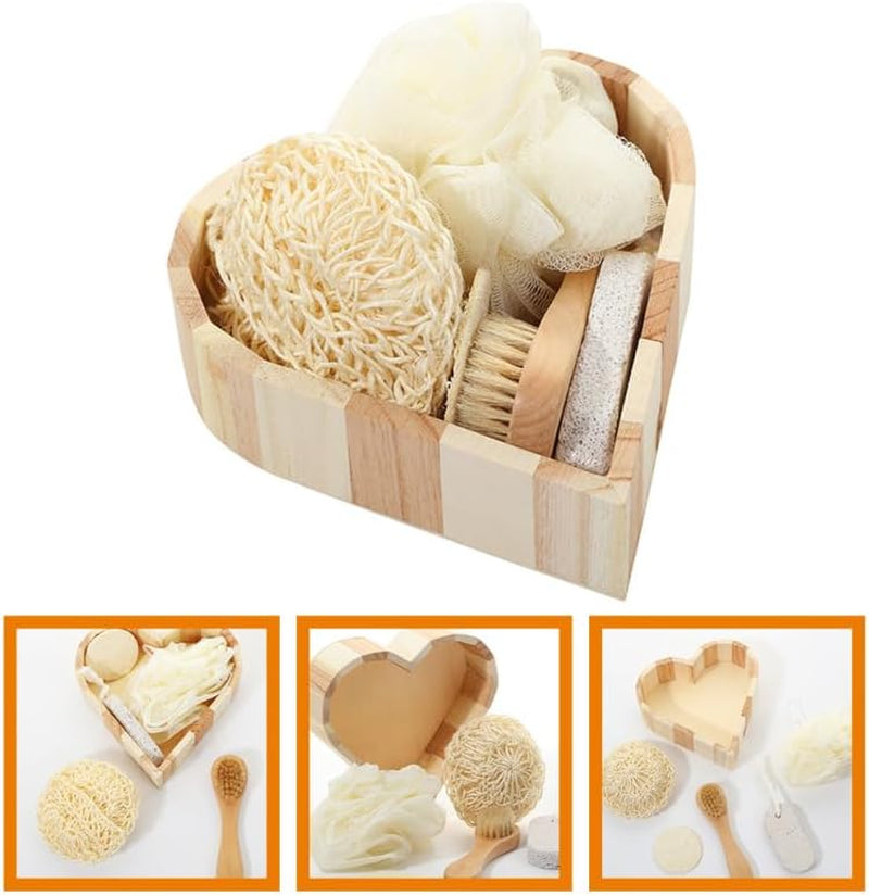 Skin Care Set Cleaning Tools Accessories Body Exfoliating Bath Shower Set Body Scrubber Bath Brush Toiletries Large Rope Loofah