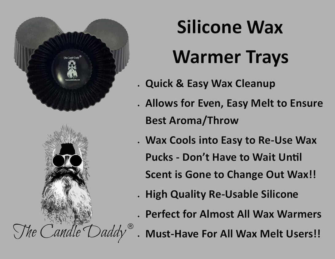 The Candle Daddy (3 White Silicone Wax Warmer Reusuable Liners - Must Have for All Wax Melt Users - Specifically Designed for Any Wax Warmers