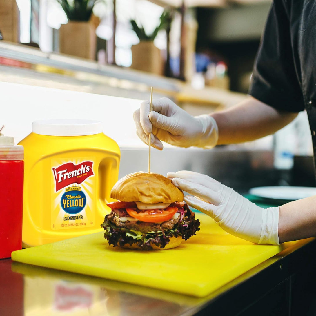 French'S Classic Yellow Mustard, 105 Oz - One 105 Ounce Bulk Container of Tangy and Creamy Yellow Mustard Perfect for Professional Use or for Refillable Containers at Home