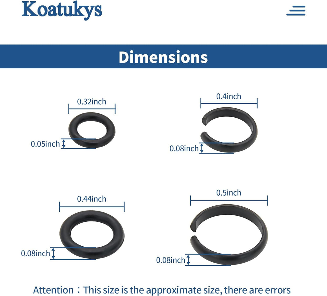 5 Sets 3/8" and 5 Sets 1/2" Impact Retaining Ring Wrench Socket Clip with O-Ring Fits Replacement Milwaukee/Pneumatic Type Impact Wrench Square Drive Socket Retainer Ring