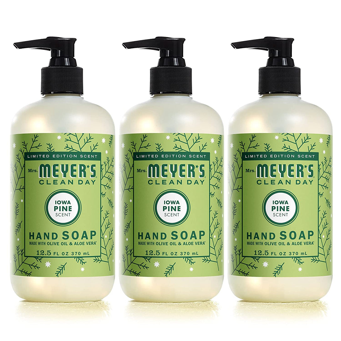 MRS. MEYER'S CLEAN DAY Hand Soap, Limited Edition Iowa Pine, 12.5 Fl. Oz - Pack of 3