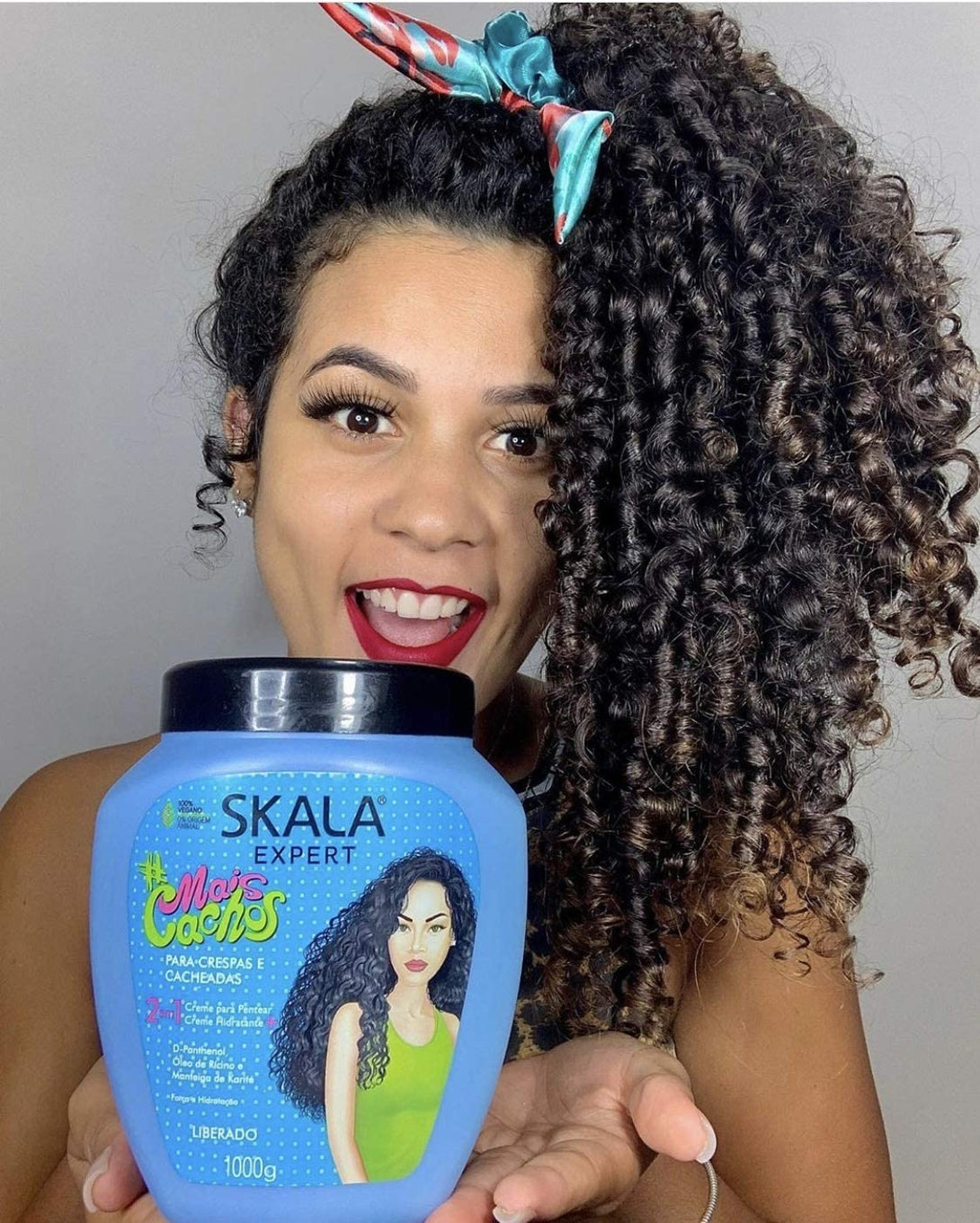 SKALA Mais Cachos Hair Type 3ABC - Eliminate anti Frizz, for Curly Hair -2 in 1 Conditioning Treatment Cream and Cream to Comb 100% VEGAN 35.2 Oz (1 Pack)