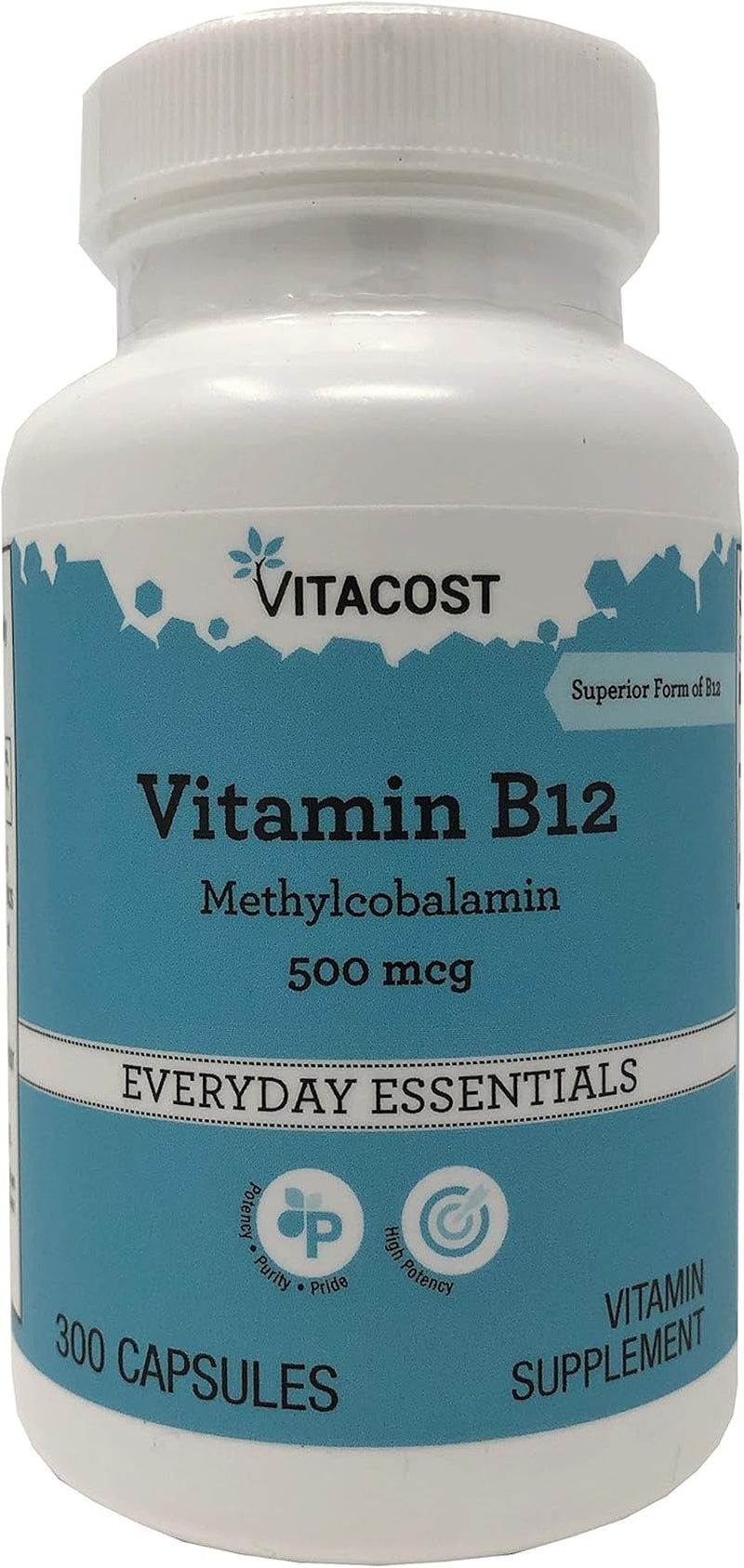 Vitacost Vitamin B-12 Methylcobalamin - 500 Mcg - 300 Capsules