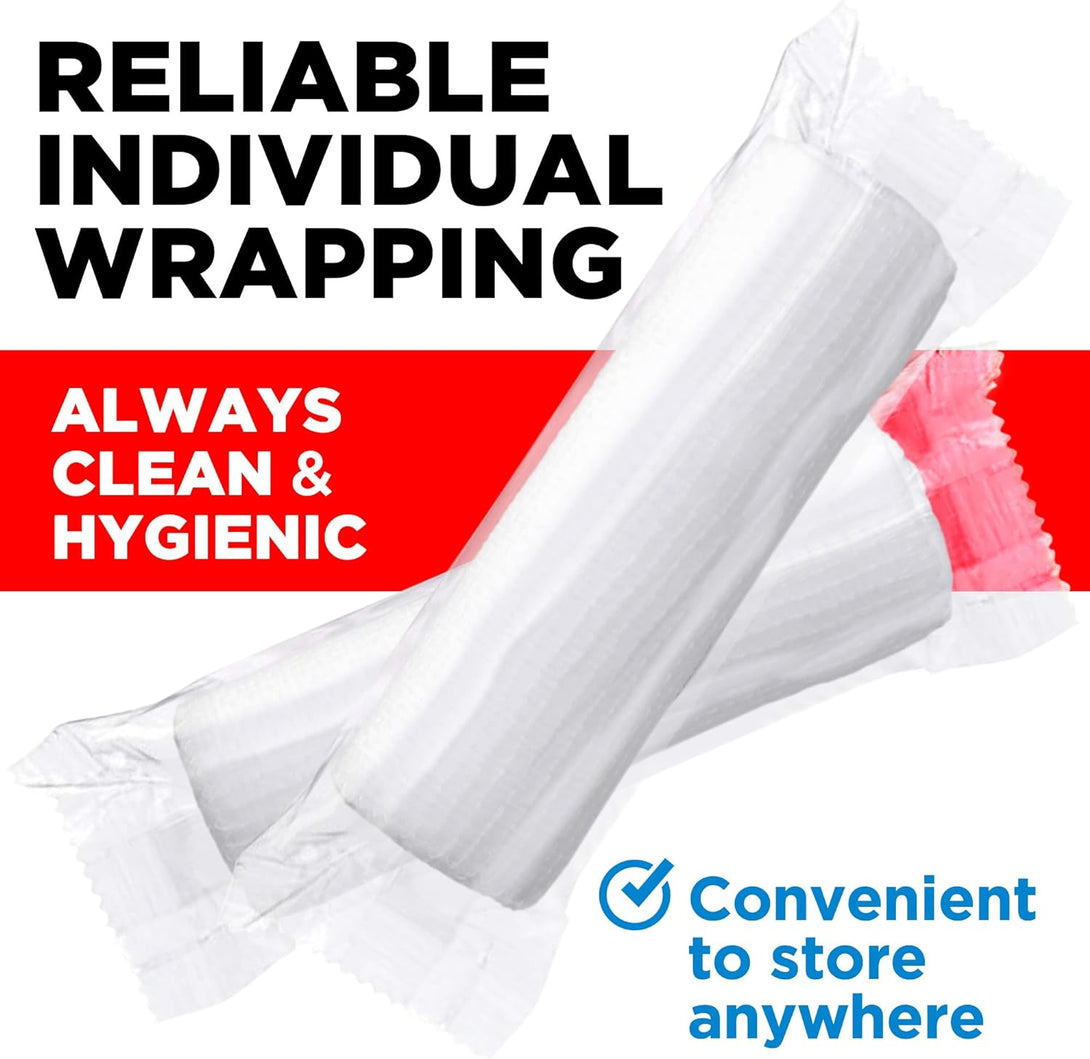 Premium Gauze Rolls - (24 Pack) - 4" X 4.1Yd Breathable Rolled Gauze - Individually Wrapped + Bonus Tape - First Aid Conforming Gauze Wrap Roll for Wounds