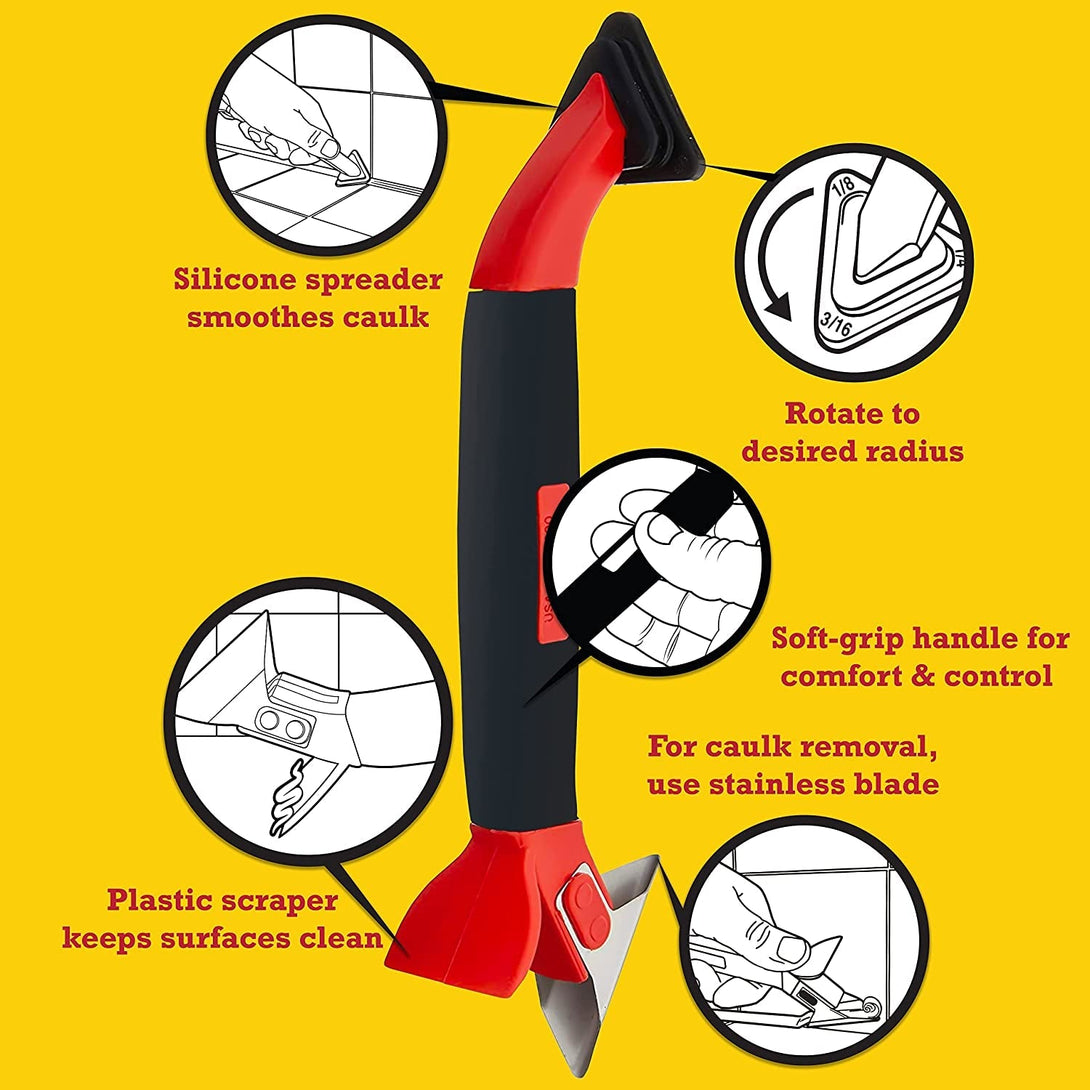 ALLWAY CT31 3-In-1 Caulk Tool for Removal and Application