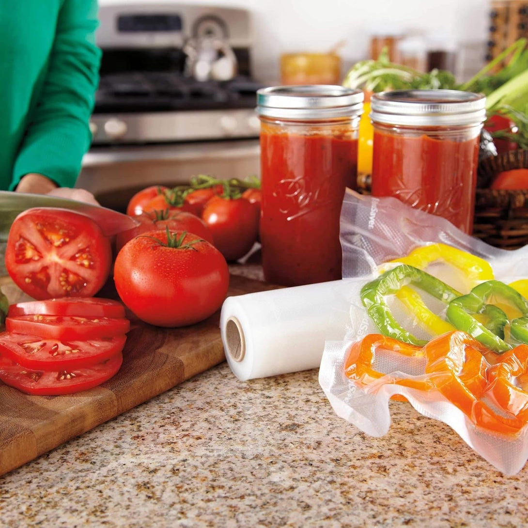 Foodsaver Custom Length Vacuum Sealer Bags Multipack, 5 Count Rolls for Airtight Food Storage and Sous Vide - Compatible with Foodsaver, 8 (2 Pack) and 11 (3 Pack)