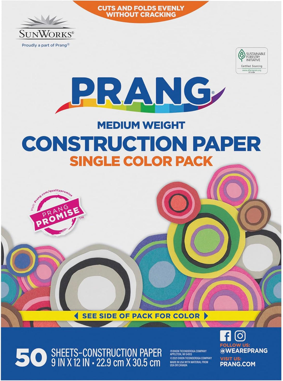 Prang (Formerly Sunworks) Construction Paper, Black, 9" X 12", 100 Sheets