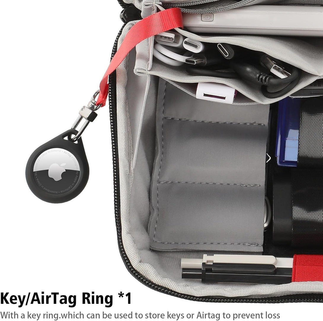 Vanfn Electronics Travel Organizer Storage Bag, Accessory Handle Bag, Gadgets Pouch, USB Cable, Travel Friendly Electronics Organizer P.Travel Series