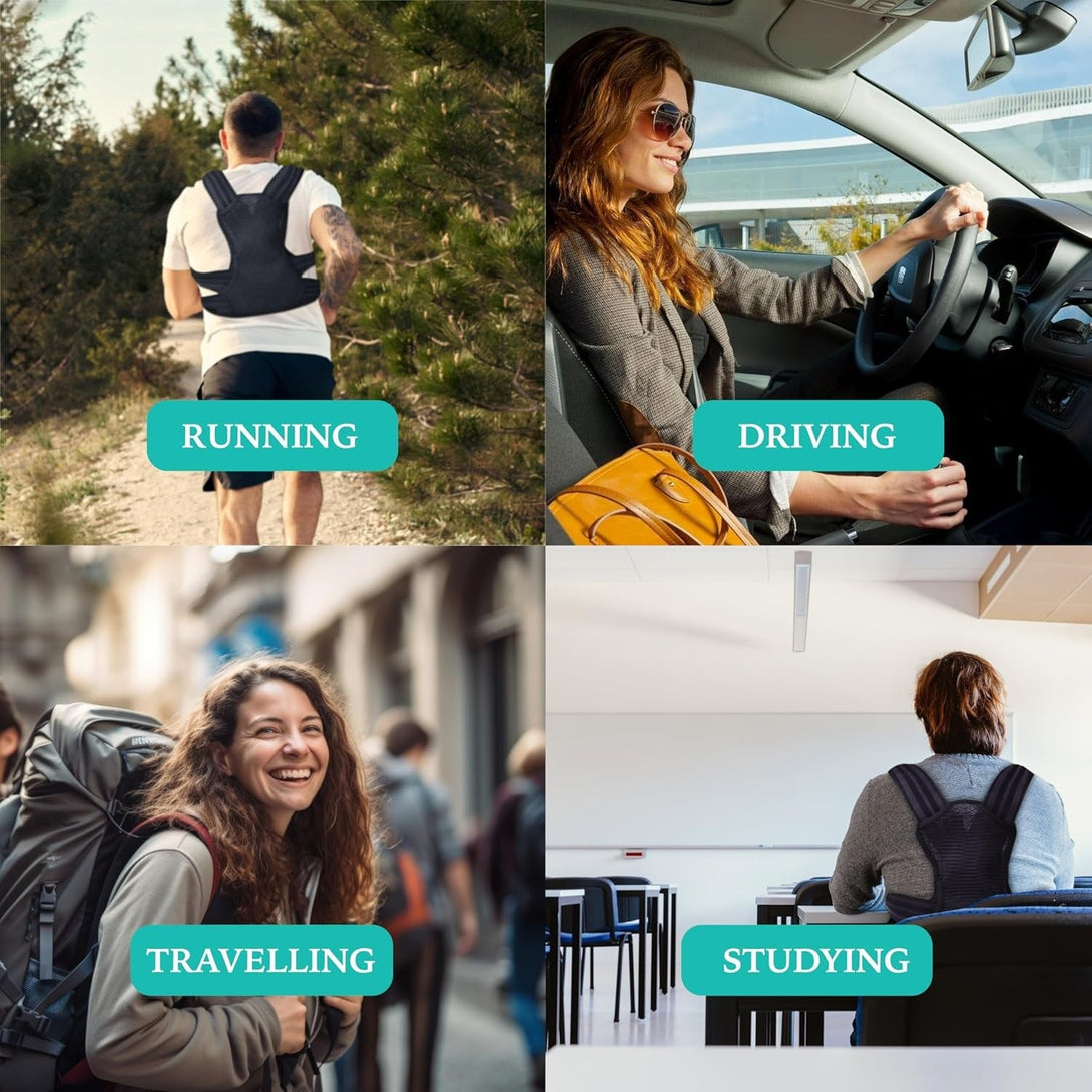 Adjustable Posture Corrector, Back Brace, Posture Trainer, Scoliosis and Hunchback Correction, Back Pain, Spine Corrector (Medium)