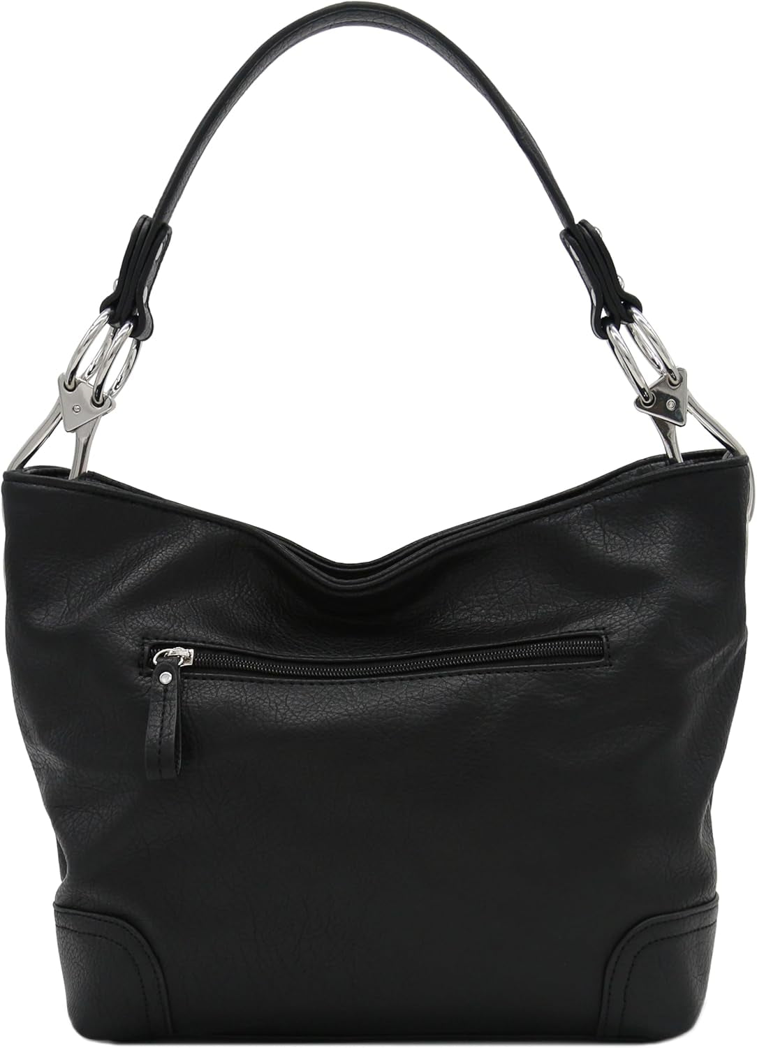 Hobo Shoulder Bag with Big Snap Hook Hardware