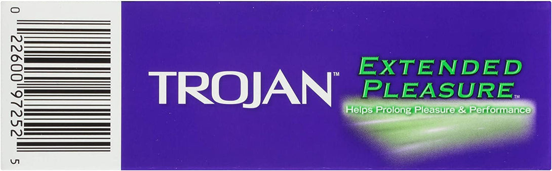 TROJAN EXTENDED PLEASURE Climax Control Extended Pleasure Condoms, 12 Count