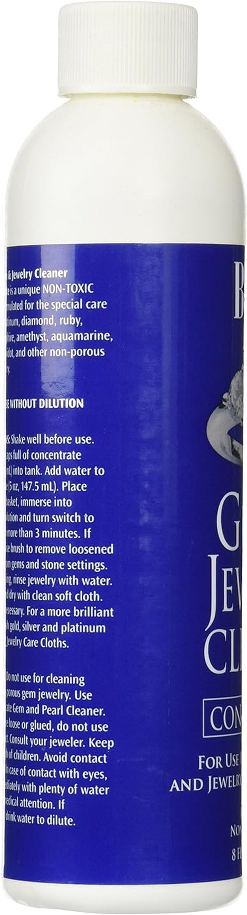 Blitz 653 Gem & Jewelry Non-Toxic Cleaner Concentrate for Use in Cleaning Machines, 8 Ounces, 2-Pack
