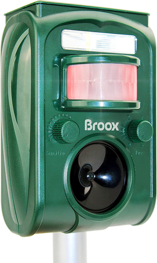 Broox 2024 Upgraded Solar Animal Repellent, Cat Repellent Outdoor, Squirrel Repellent, Deer Repellent, Ultrasonic Pest Repeller, Waterproof Motion Detection, Dog, Raccoon, Skunk, Rabbit, Rodent