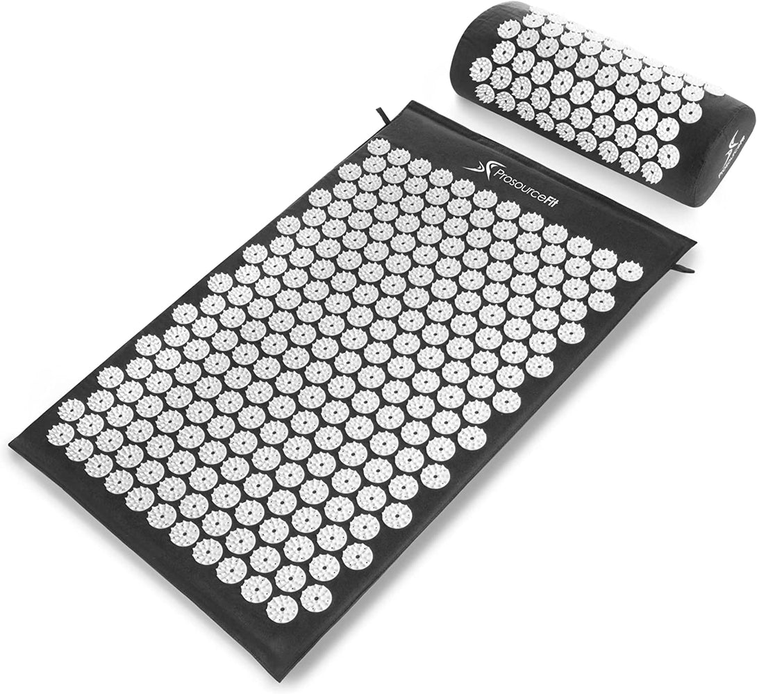 Prosourcefit Acupressure Mat and Pillow Set for Back/Neck Pain Relief and Muscle Relaxation, XL - Purpule/White