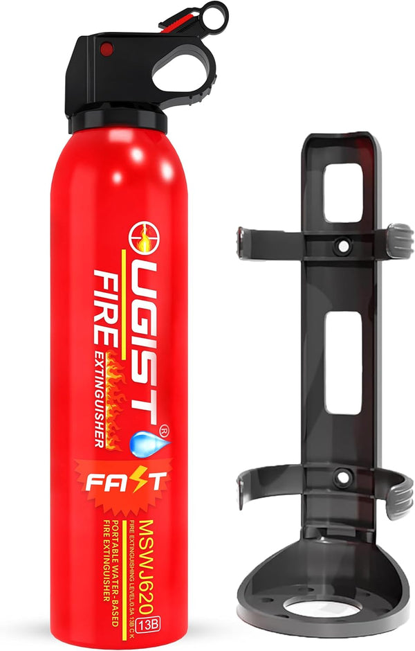 Fire Extinguisher with Mount - 4 In-1 Fire Extinguishers for the House, Portable Car Fire Extinguisher, Water-Based Fire Extinguishers(620Ml)