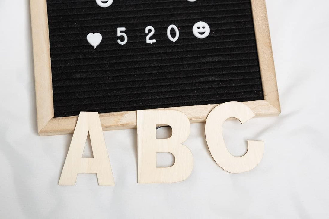 162 Pieces 2 Inch Wooden Letters with Storage Tray, 2 in Wood Alphabet Letters for Crafts, Small 2" Unfinished Wooden Craft Letters for Wall Decor, DIY, Learning Abcs, 6Pcs for Each Wood Letter