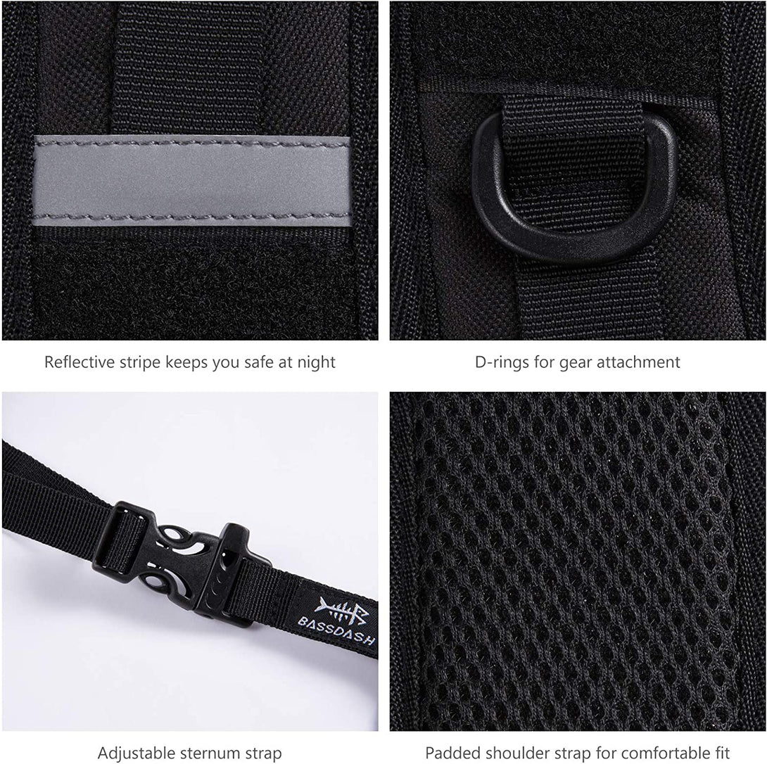 BASSDASH Backpack Straps Replacement Adjustable Padded Shoulder Straps for Backpack Dry Bag