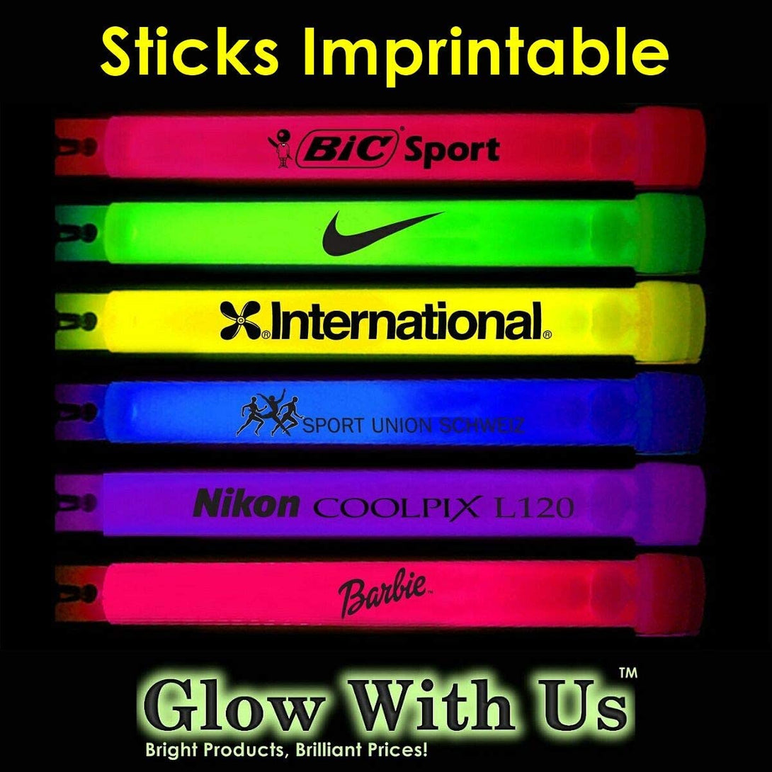 Glow Sticks Bulk Wholesale, 25 6” Industrial Grade Blue Light Sticks. Bright Color, Glow 12-14 Hrs, Safety Glow Stick with 3-Year Shelf Life, Glowwithus Brand