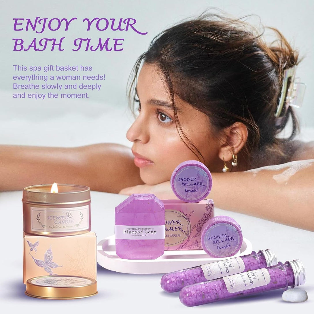 Unique Relaxing Spa Gifts Basket,Happy Birthday Gifts for Women Who Have Everything,Spa Gifts Basket for Her, Get Well Soon Gift Sets for Girlfriend, Sister, Mother, Wife, Daughter