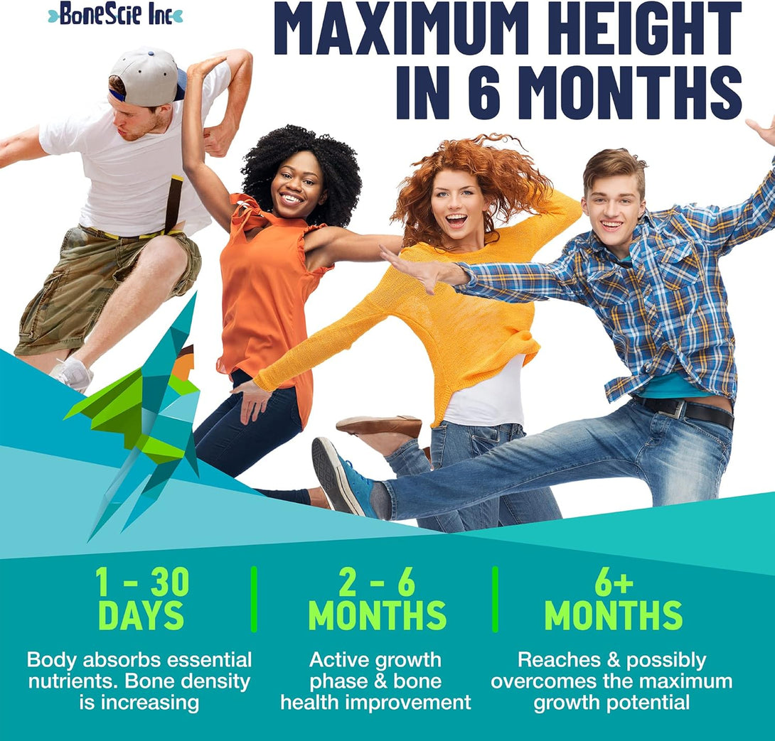 Height Growth Maximizer - Reach Natural Height - Made in USA - Height Pills Bone Growth - Grow Taller Supplement for Adults & Kids - Height Increase Pills - Maximum Height Growth Formula - 120 Caps