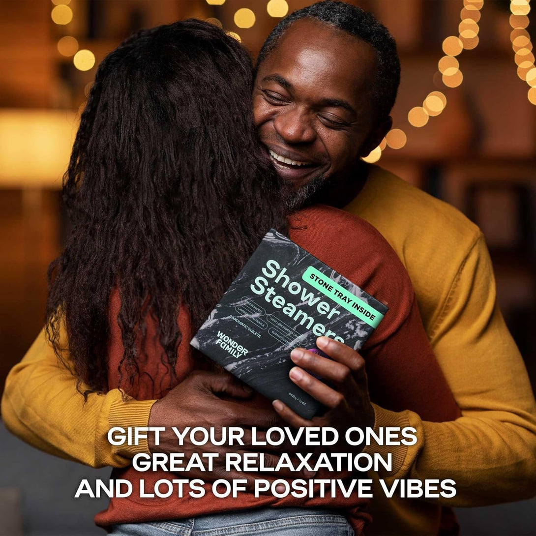 Shower Steamers for Sinus Relief & Self Care - 8 Pack Vapor Shower Tablets - Lavender Sandalwood Mint Eucalyptus Shower Steamers Aromatherapy - SPA Gifts for Women & Men - with Stone Tray