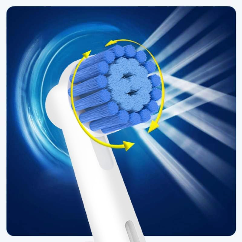 8 Pack Sensitive Gum Care Replacement Brush Heads Compatible with Oral B Braun Electric Toothbrush. Soft Bristle for Superior and Gentle Clean.