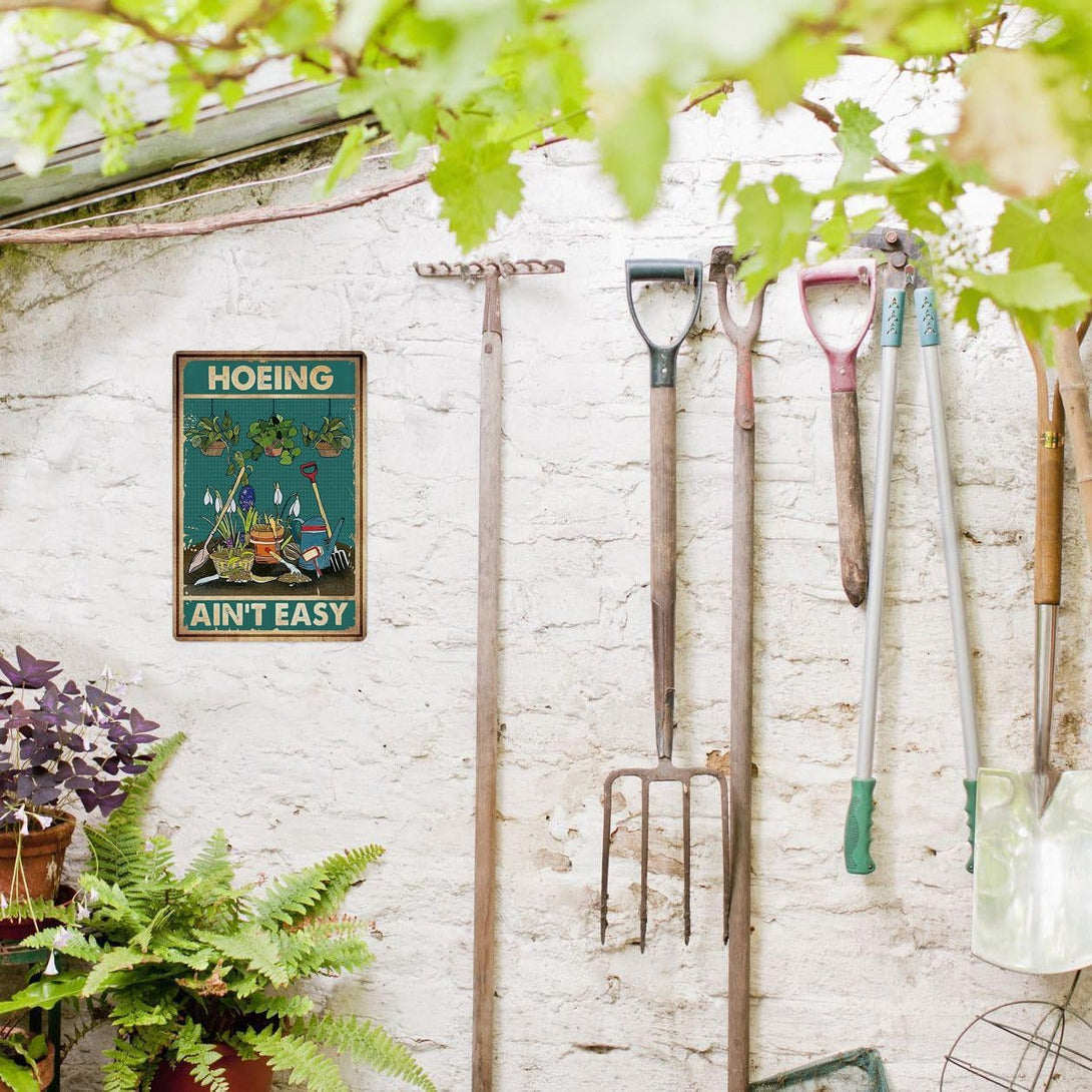 Artlunar Funny Garden Sign outside Decor - Humorous Gardening Gift for Women Enthusiasts, 12" X 8" (980)