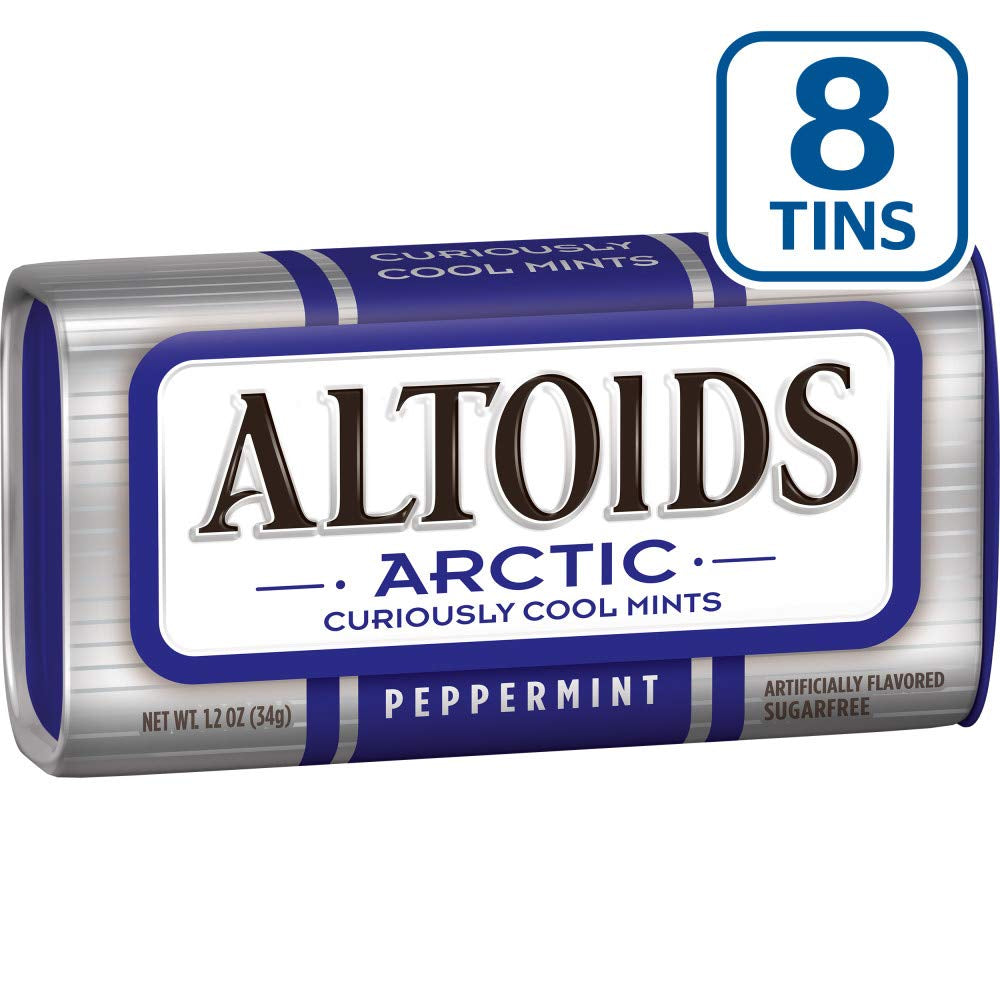 JÁCLER ALTOIDS Arctic Peppermint Mints, 1.2-Ounce Tin (Pack of 8)