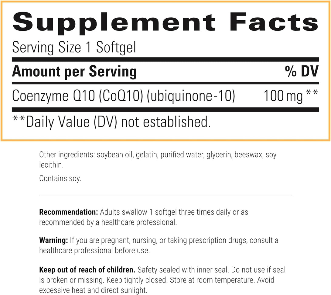 Integrative Therapeutics - Coq10 (100Mg) Coenzyme Q10 (Ubiquinone) Supplement - Supports Cardiovascular & Brain Health* - 60 Softgels