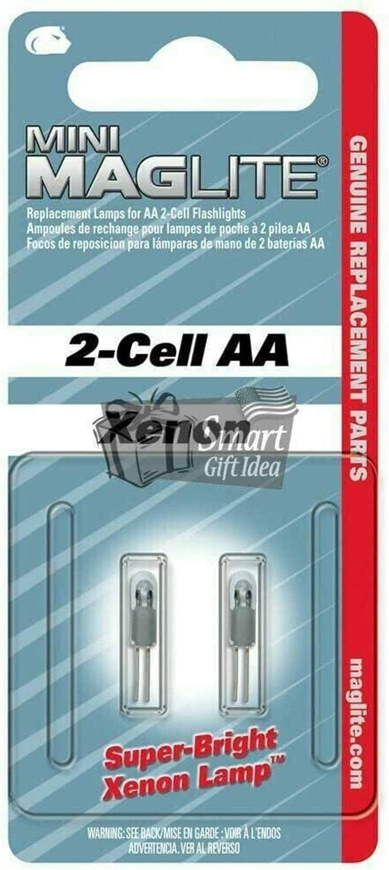 Maglite Replacement Lamps for 2-Cell AA Mini Flashlight, 2-Pack