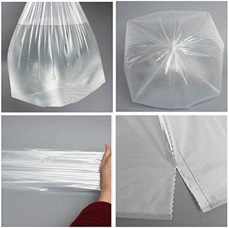 2 Gallon Small Trash Bags, Wastebasket Trash Bags for Office, Home Waste Bin Trash Can Liners Pet Waste Bags Disposal Bags(Clear, 100 Counts/ 2 Rolls)