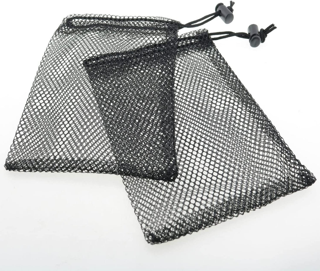 Small Mesh Bags 5PCS Black Nylon Mesh Drawstring Bags Durable Drawstring Net Bag Small Travel Stuff