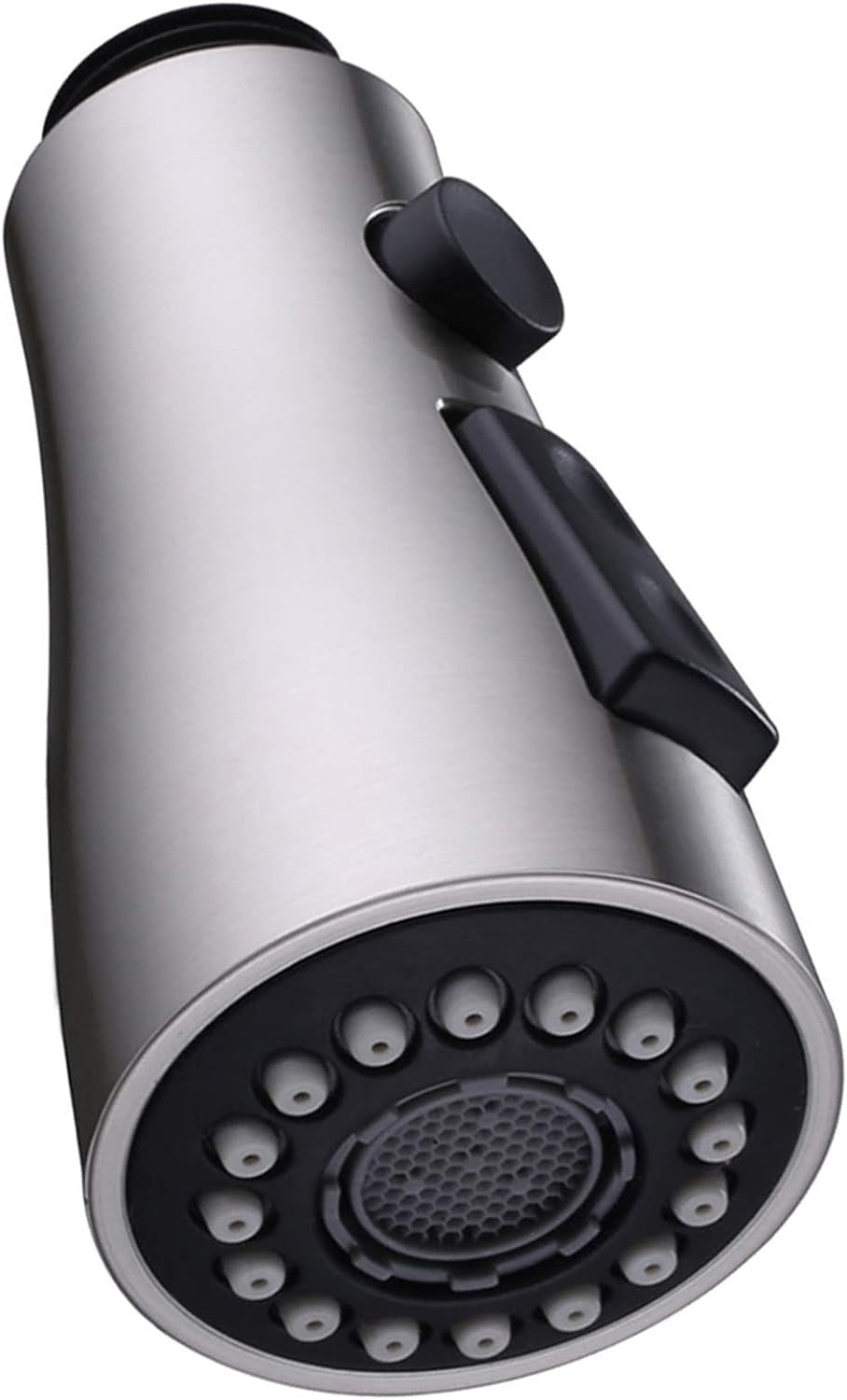 Angle Simple Kitchen Faucet Head Replacement, Sink Faucet Sprayer Attachment, Stream Spray and Pause Mode, Brushed Nickel