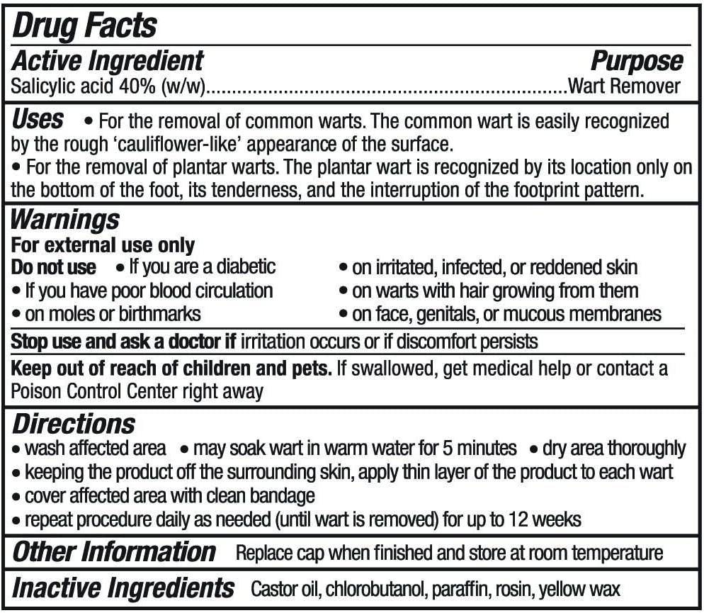 Wartstick Maximum Strength Salicylic Acid Solid-Stick Common and Plantar Wart Remover 0.2 Oz